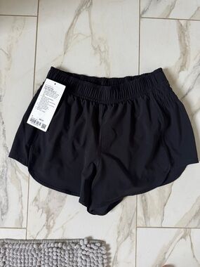 lululemon athletica Black Women's Athletic Shorts with Smocked Waist
